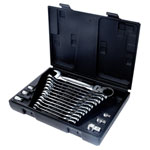 KS Tools 503.4868 Gearplus Flexible Locking Combi Ratcheting Spanner Set 18 Pcs