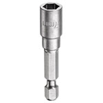 kwb 102707 Bit 7mm Hex Socket S2 Steel 50mm Magnetic 1/4" Drive