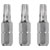 kwb 121206 Hex Bit 3 pcs TQ60 steel 1/4 C6.3 shaft satin finish