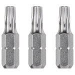 kwb 121240 Hex Bit T 40 steel 3 pcs 1/4" C 6.3 shaft satin finish