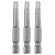 kwb 121315 Hex Bit 3 pcs T 15 Steel 1/4 E 6.3 shaft satin finish
