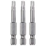 kwb 121340 Hex Bit T 40 steel 3 pc 1/4" E 6.3 shaft satin finish