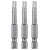 kwb 121340 Hex Bit T 40 steel 3 pc 1/4 E 6.3 shaft satin finish