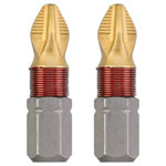 kwb 124001 titanium Bit set PH1 steel 2 pcs torsion zone 1/4 shaft