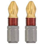 kwb 124003 Bit set PH 3 steel 2 pcs titanium nitrated TQ 60 steel