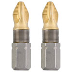 kwb 124102 Bit set PZ 2 steel titanium nitrated 2 pcs 600% life boost