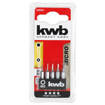 kwb 128440 Bit set 5 micro Bits TQ 60 steel 4mm Hex satin finish