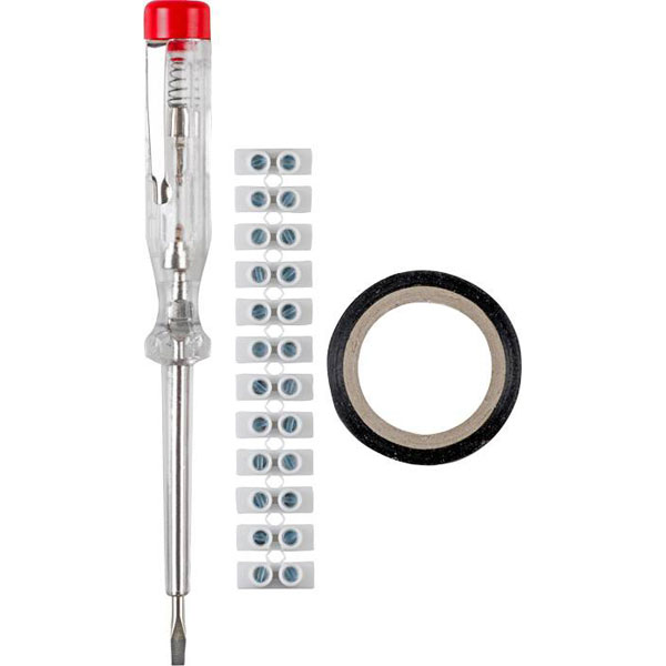 kwb 142800 voltage tester set 3pc VDE-GS tested 150-250V optical d...