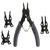 kwb 403900 Circlip pliers set with non-slip grips 4 pliers heads
