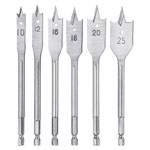 kwb 512490 milling set 6-piece precision Wood Drill Bits 10-25mm