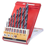 kwb 514100 Wood Twist Drill Bit set CV steel 8 pcs industrial quality