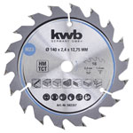 kwb 582357 Circular Saw Blade 140x12.75mm Carbide for clean Wood cuts