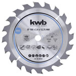 kwb 584157 Saw Blade 156mm Carbide-tipped for Wood and plastic cutting
