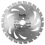 kwb 584738 Carbide Saw Blade 165x20mm 24 teeth cuts Wood & Metal.