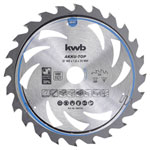 kwb 584754 Carbide Saw Blade 165mm 24 cogs cordless suitable clean cuts