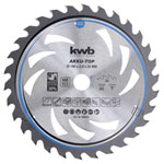kwb 586654 Carbide Saw Blade 190x20mm 30 cogs clean cuts for cordless saws
