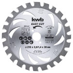 kwb 587938 Carbide Metal Circular Saw Blade 215x30mm 30 teeth