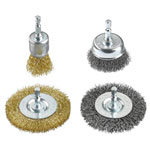 kwb 597520 wire brush set for Drills 4 pcs steel/brass 75/50mm brushes