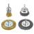 kwb 597520 wire brush set for Drills 4 pcs steel/brass 75/50mm brushes