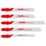 kwb 617290 Jigsaw Blade set 5 pcs HSS steel for Metal and curves