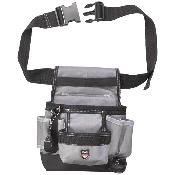 kwb 907710 tool shoulder bag black/silver polyamide robust 210x190...