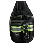 kwb 909610 bum bag tool belt pouch black nylon multiple compartments