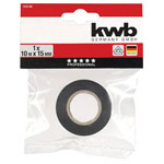 kwb 958100 Electrical tape 10m Black PVC for sticking and bundling