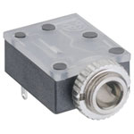 Lumberg 1503 17 Audio Jack Socket 3.5mm 3-Pin Horizontal Stereo Black