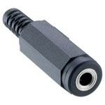 Lumberg 1520 01 Audio Jack 3.5mm Straight Socket 3 Pins Stereo Black