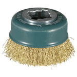 Makita D-73433 X-lock brass Cup Brush 75mm 1pc for efficient cleaning
