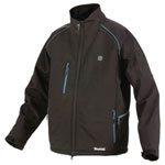 Makita DCJ205ZM Battery thermal jacket M black 5 heat zones water-repellent