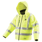 Makita DCJ206ZXL Neon yellow battery jacket XL 5 heat zones water-repellent