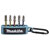 Makita E-13568 Bit set 5-piece double torsion colour-coded snap hook
