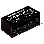 Mean Well DPBW03F-05 DC/DC converter 300mA 3W 2 outputs -40 to +90°C