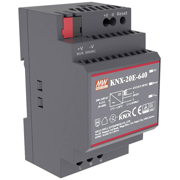 Mean Well KNX-20E-640 rail mounted PSU 30 V DC 640 mA 19.2 W 1 output