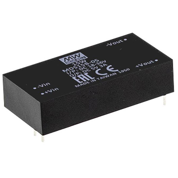 Mean Well MDS15B-05 DC/DC converter 24V to 5V 3A 15W 1 output