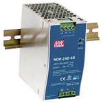 Mean Well NDR-240-24 rail PSU 240W single output DIN rail mount LED indicator