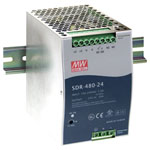 Mean Well SDR-480-48 rail PSU 48V 10A 480W DIN rail mount universal input