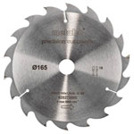 Metabo 628272000 Precision Cut Classic Saw blade 165mm 18 teeth HW/CT