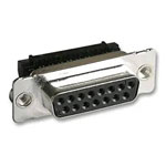 MH MH10592 D-SUB Receptacle 180° 15 Pins Cut & Clip 1pc