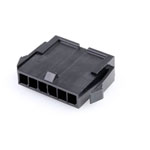 Molex 436400600 Micro-fit Plug 6-pin 3mm Panel Mount Low-halogen Black