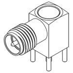 Molex 733910320 SMA Connector Socket 50ω PCB 0.25µm Gold Plated