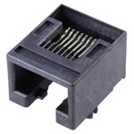 Molex 955012881 Modular Jack Right-angle Black 1Pc Low Profile