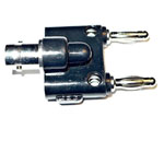 Mueller BU-00260 Test Lead Adapter BNC Socket to Banana Plugs Silver