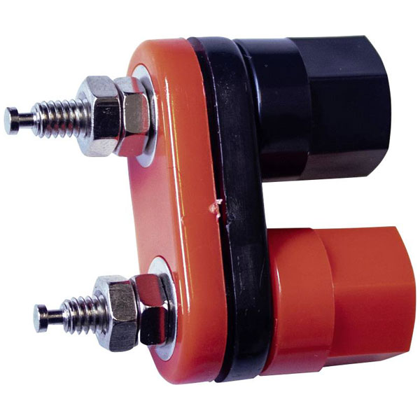 Mueller BU-00283 Terminal Black/Red Nickel-Plated Brass Nylon Insu...