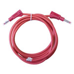 Mueller BU-2323-10-79-2 Test Lead 2m Red 4mm Stackable Banana Plugs