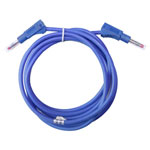 Mueller BU-2323-10-79-6 Test Lead 4mm Jacks 2m Blue Silicone 10 AWG