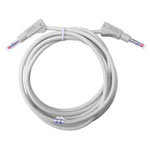 Mueller BU-2323-10-79-9 Test Lead 4mm Jack 2m White Silicone 10AWG
