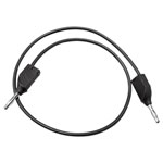 Mueller BU-2929-M-10-0 Test Lead 0.25m 4mm Jack Black 18 AWG Silicone