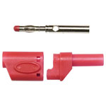 Mueller BU-31104-2 Stackable 4mm Red Banana Plug Insulated Nickel Contacts